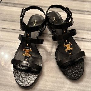 Celine logo design multi strap Sandal- 100% authentic
